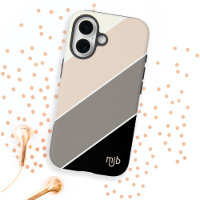 Stylish Colour Block Stripes Pattern with Monogram