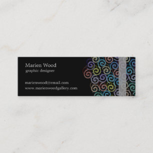 Stylish Colour Spirals Mini Business Card