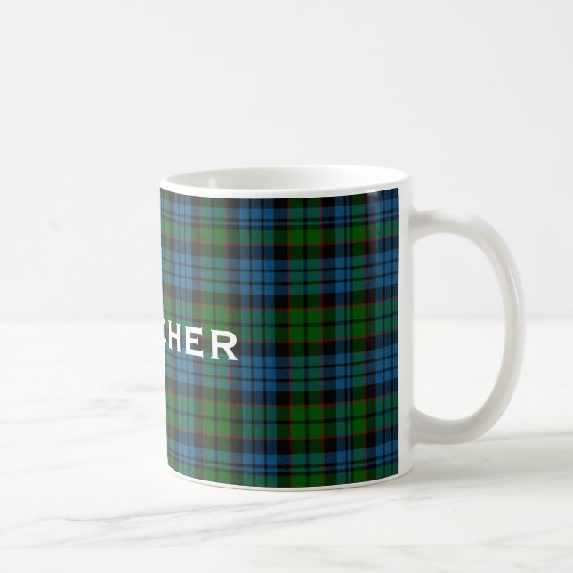 Stylish Colourful Clan Fletcher Tartan Plaid Mug (Right)