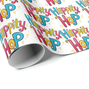 Stylish Colourful Floral Happy Easter Wrapping Paper