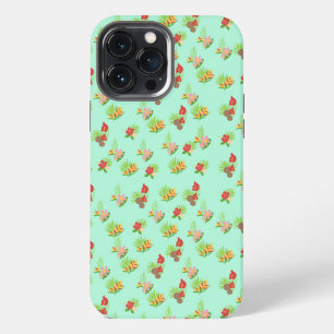 Stylish colourful flowers botanical pattern iPhone 13 pro max case