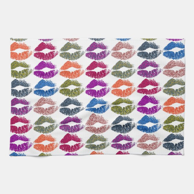 Stylish Colourful Lips #13 Tea Towel (Horizontal)