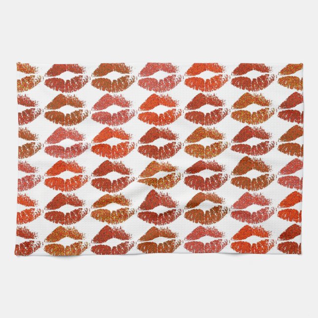 Stylish Colourful Lips #21 Tea Towel (Horizontal)