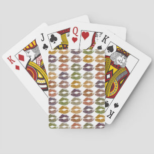 Stylish Colourful Lips #25 Playing Cards