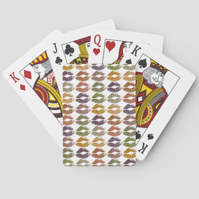 Stylish Colourful Lips #25 Playing Cards (Back)