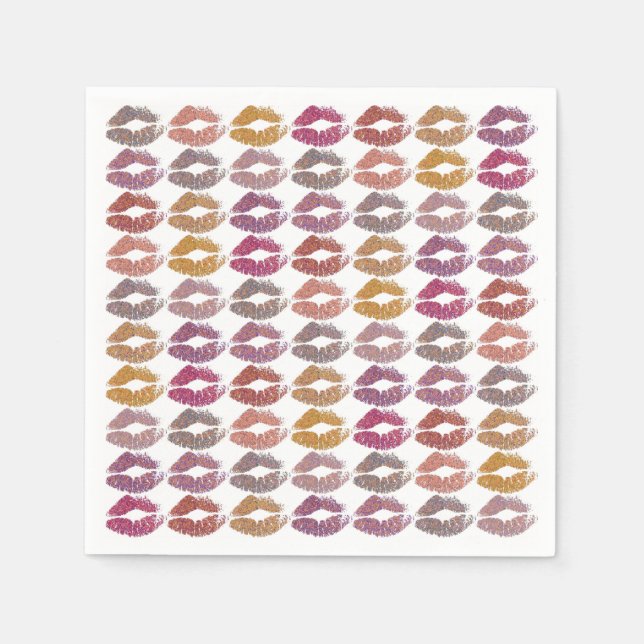 Stylish Colourful Lips #28 Napkin (Front)