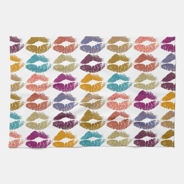 Stylish Colourful Lips #29 Tea Towel (Horizontal)