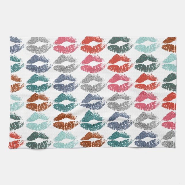 Stylish Colourful Lips #33 Tea Towel (Horizontal)