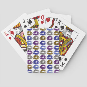 Stylish Colourful Lips #40 Playing Cards