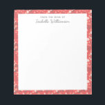 Stylish Colourful Modern Floral Pattern Orange Nam Notepad<br><div class="desc">Stylish Colourful Modern Floral Pattern in Orange Notepad</div>