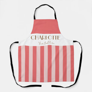 Stylish Colourful Stripes flesh pink template Apron
