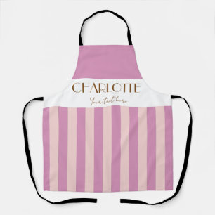 Stylish Colourful Stripes lavender purple template Apron