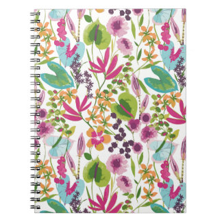 Stylish Colourful Summer Tropical Floral Pattern Notebook