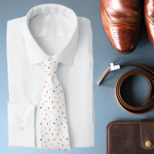 Stylish Colourful Watercolor Polka Dot Pattern Tie