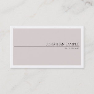 Stylish Colours Design Minimalist Chic Plain Business Card