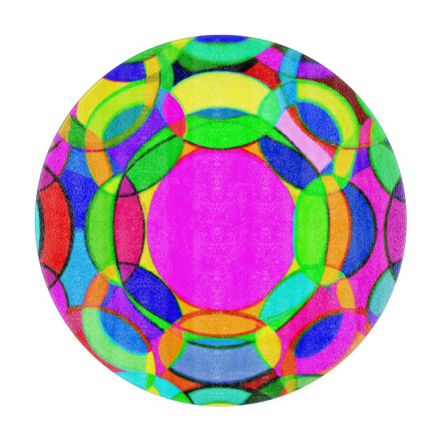 Stylish Colours Patterns Art Cutting Board (Front)