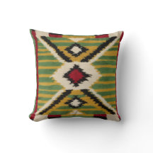 Stylish Comfort with Green Kilim Throw Pillows
