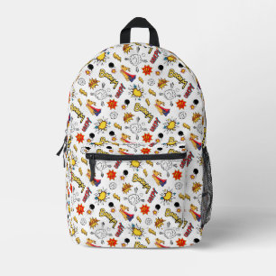 Stylish Comic Book Inspired Printed Backpack