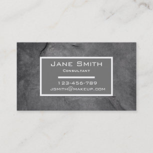 Stylish consultant grey slate business business card