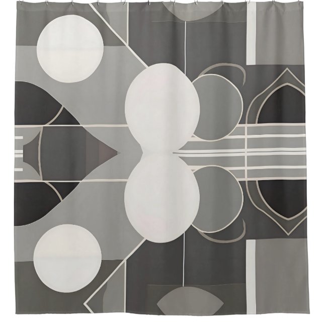 Stylish contemporary Abstract Design  Shower Curtain (Front)