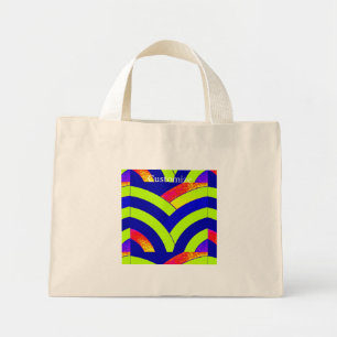 stylish contemporary chic chevron  mini tote bag