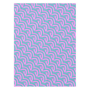 stylish contemporary pink/green chervrons tablecloth