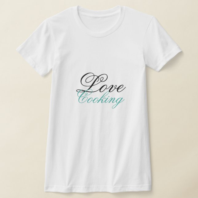 Stylish Cooking Themed T-Shirt (Laydown)