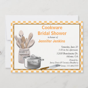 Stylish Cookware Bridal Shower Invitation