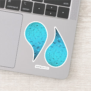 Stylish Cool Blue water drops