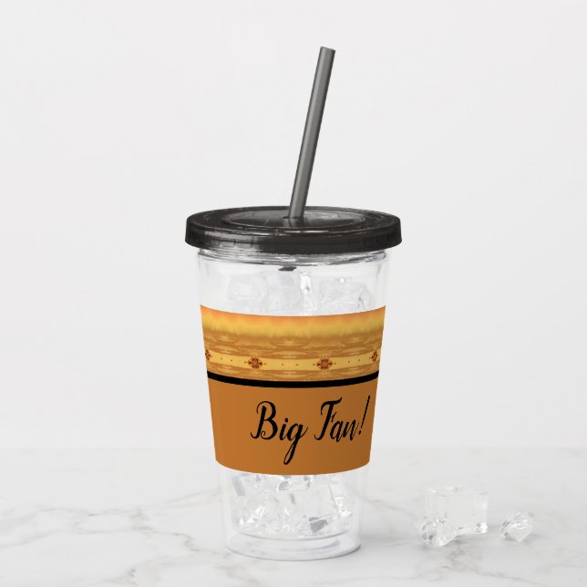 Stylish Copper Fan Acrylic Tumbler (Back Ice)