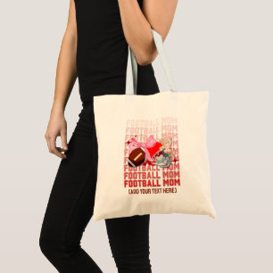 Stylish Coquette FOOTBALL MOM Tote Bag
