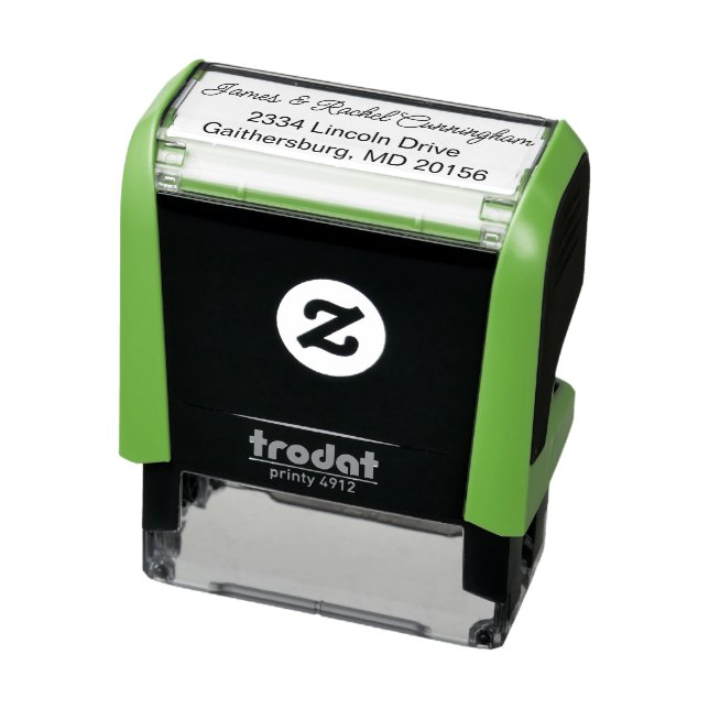 Stylish Couple Personalised Return Address Self-inking Stamp (Product)