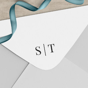 Stylish Couple Wedding Monogram Self-inking Stamp