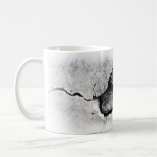 Stylish Cracked Look Artistic Photo Design Funny Coffee Mug