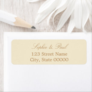 Stylish Cream Beige Return Address Label