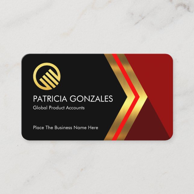 Stylish Creative Arrowheads Business Owner Card (Front)