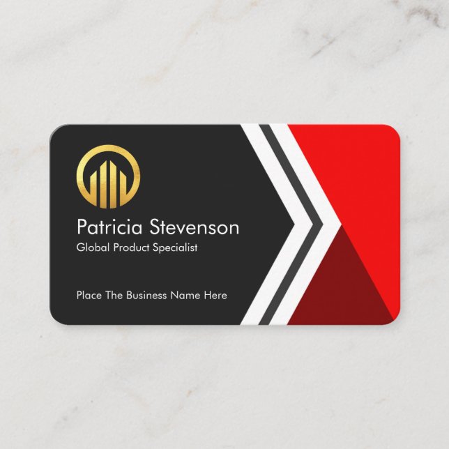 Stylish Creative Arrows Business Owner Card (Front)