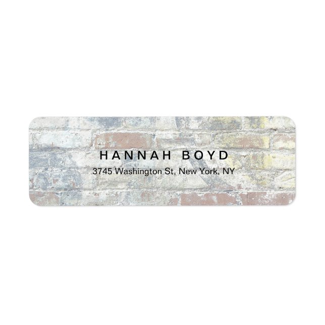 Stylish Creative Wall Modern Professional Return Address Label (Front)