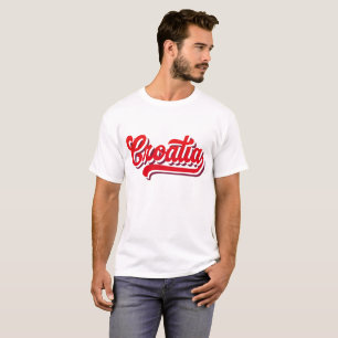 Stylish "Croatia" Typography Design T-Shirt