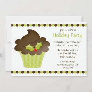 Stylish Cupcake Holiday Party Invitation