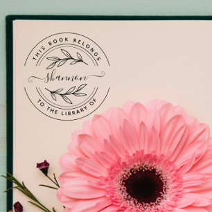 Stylish Custom Book "From The Library Of" Self-inking Stamp