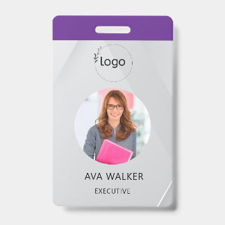 Stylish Custom Company Employee Photo Badge ID Badge