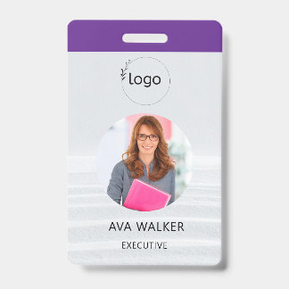 Stylish Custom Company Employee Photo Badge ID Badge