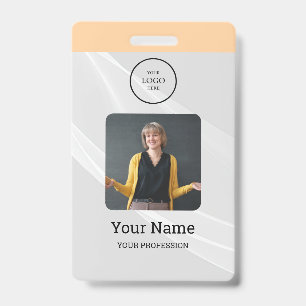 Stylish Custom Company Employee Photo Badge ID Badge