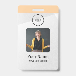 Stylish Custom Company Employee Photo Badge ID Badge