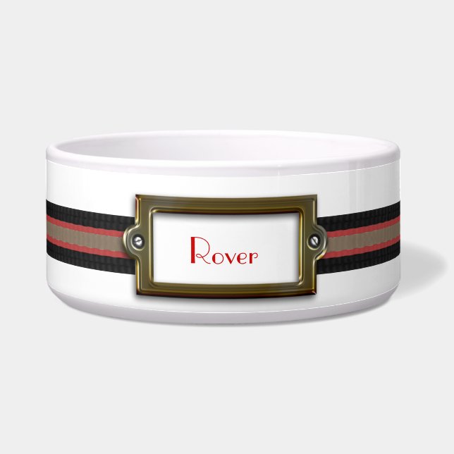 Stylish Custom Dog Bowl (Front)