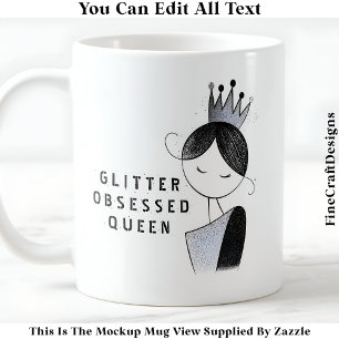 Stylish Custom Glitter Sparkle Queen 036 Novelty Coffee Mug