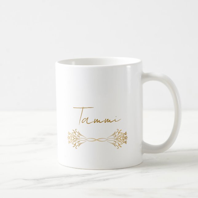 Stylish Custom Monogram Name Original Christmas Coffee Mug (Right)