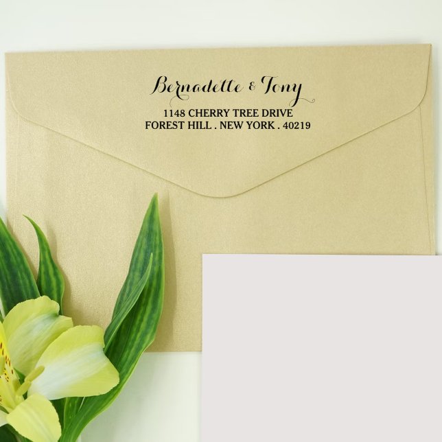 Stylish Custom Name & Address Self Inking Stamp (Creator Uploaded)