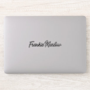Stylish Custom Name Script Handwritten Laptop